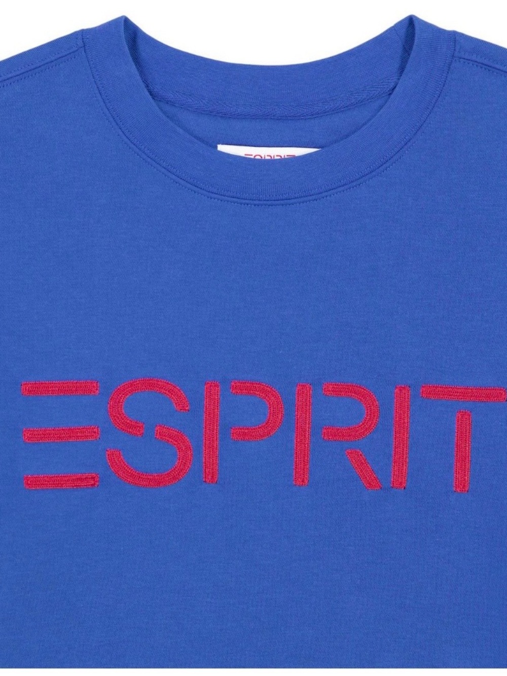 ESPRIT Women’s Fleece Embroidered Logo Sweatshirt, Retro 80s Viral Various Sizes